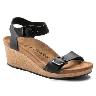 Birkenstock Women's Soley Leather Sandal BLACK