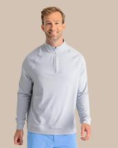 Southern Tide Men's Cruiser Heather Quarter Zip Pullover HEATHERSLATEGREY