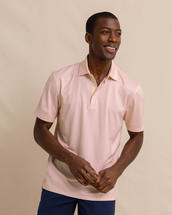 Southern Tide Driver Getting Ziggy With It Printed Polo APRICOTBLUSHCORAL