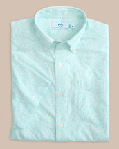 Southern Tide brrr° Intercoastal That Floral Feeling Short Sleeve Sport Shirt CLASSICWHITE