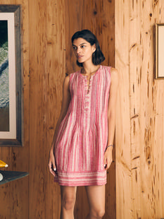 Faherty Isha Dress GRANITASTRIPE