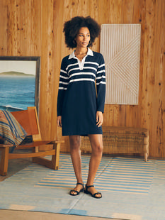 Faherty Rugby Jersey Dress CAPEMAYSTRIPE