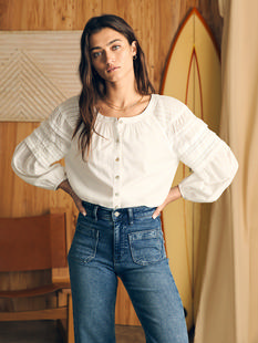 Faherty Enna Top WHITE