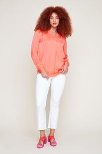 Renuar Woven Airflow L/S Blouse PAPAYA