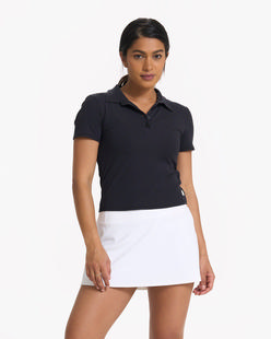 Vuori Women's Pose Fitted Polo BLACK