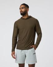 Vuori Men's Strato Tech Hoodie MOSSGREENHEATHER