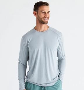 Free Fly Men's Bamboo Shade Long Sleeve HEATHERASPENGREY