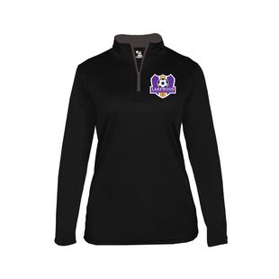  Lsa Ladies 1/4 Zip Embroidered Top