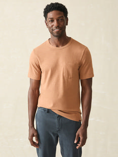 Faherty Men's Sunwashed Pocket Tee BRONZE