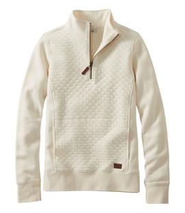  L.L.Bean Women's Quilted Quarter- Zip Pullover