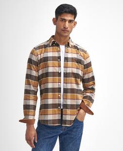 Barbour Men's Valley Tailored Long-Sleeved Shirt BROWN
