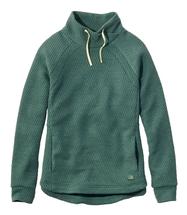 L.L. Bean Women's Ridgeknit Crossneck Pullover FORESTSPRUCE