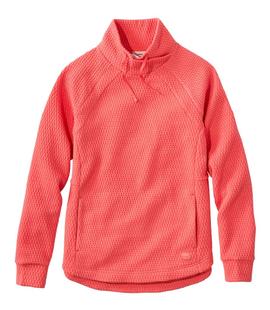 L.L. Bean Women's Ridgeknit Crossneck Pullover REEFCORAL