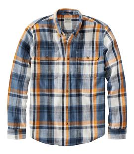 L.L. Bean Men's 1912 Field Flannel Shirt, Slightly Fitted Untucked Fit, Plaid VINTAGEINDIGO