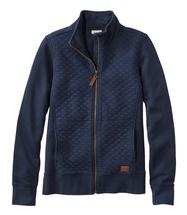 L.L. Bean Women's Quilted Full-Zip Sweatshirt CLASSICNAVY