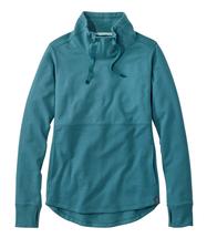 LL Bean Women's Cozy Mixed-Knit Pullover STORMTEAL