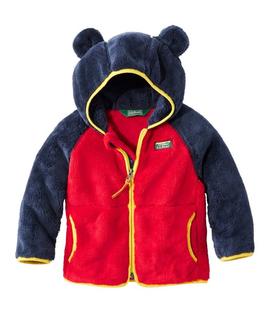 LL Bean Toddlers' L.L.Bean Hi-Pile Fleece Jacket, Colorblock BRIGHTNAVY/DARKRED