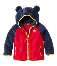 LL Bean Toddlers' L.L.Bean Hi-Pile Fleece Jacket, Colorblock BRIGHTNAVY/DARKRED