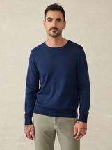 Faherty Men's Movement Crewneck Sweater MARINENAVY