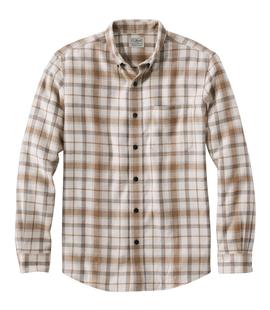 L.L. Bean Men's Scotch Plaid Flannel Shirt, Slightly Fitted BEANOFFREEPORTNATURAL