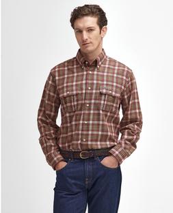 Barbour Men's Penrice Regular Long-Sleeved Shirt MERLOTMARL
