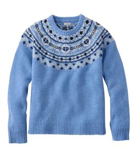 L.L. Bean Women's Bean's Classic Ragg Wool Sweater, Crewneck Fair Isle Alternate View