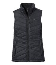 L.L. Bean Women's Fleece-Lined PrimaLoft Vest BLACK