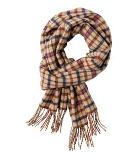 L.L. Bean Adults' Irish Lambswool Scarf KATAHDINKHAKIPLAID
