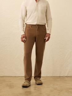 Faherty Men's Stretch Terry Corduroy 5-Pocket Pant MAPLEBROWN