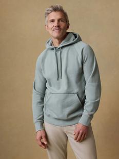 Faherty Men's High Standard Fleece Hoodie ASPENGREEN