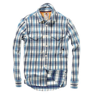 Relwen Mountain Flannel Shirt WHITE/BLUEVRTLPLD