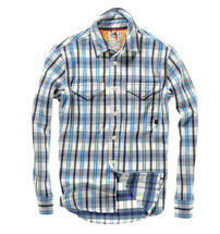 Relwen Mountain Flannel Shirt WHITE/BLUEVRTLPLD