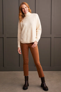 Tribal Women's Mock Neck Sweater MOONSTONE