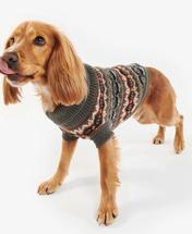 Barbour Case Fairisle Dog Jumper OLIVE