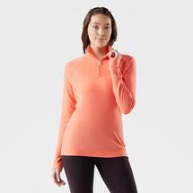Smartwool Women's Classic Thermal Merino Base Layer 1/4 Zip CORALREEF