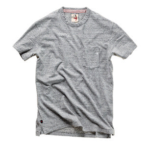 Relwen Ringspun Pocket Tee GREYSPECKLE