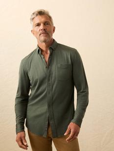 Faherty Coastline Knit Shirt FORESTHEATHERTWILL