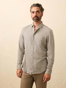 Faherty Coastline Knit Shirt FOXGREYGINGHAM