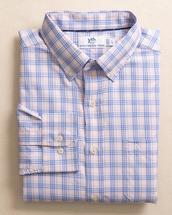 Southern Tide Burkes Beach Plaid Intercoastal Long Sleeve Sport Shirt PARFAITPINK
