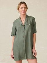 Faherty Women's Paradise Point Linen Dress THYME