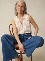 Faherty Women's Skylar Blouse SUNBURSTDOBBY