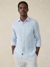Faherty Men's Laguna Linen Shirt LIGHTBLUEMELANGE