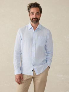 Faherty Men's Laguna Linen Shirt SUMMERCLASSICSTRIPE