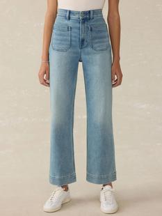 Faherty Women's Stretch Terry Patch Pocket Ankle Pant EASTERNSHOREWASH