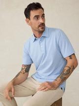 Faherty Men's Short-Sleeve Movement Polo Shirt CARDIFFBLUEHEATHER