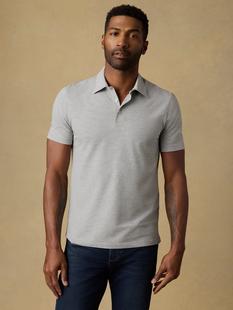 Faherty Men's Short-Sleeve Movement Polo Shirt DARKCLOUDSTRIPE