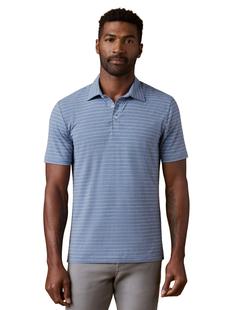 Faherty Men's Short-Sleeve Movement Polo Shirt TWILIGHTGREYSTRIPE