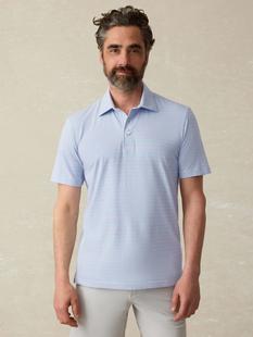 Faherty Men's Short-Sleeve Movement Polo Shirt VISTAVIEWSTRIPE