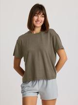 Free Fly Women's Bamboo Current Boxy Tee FATIGUE