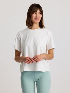 Free Fly Women's Bamboo Current Boxy Tee WHITE